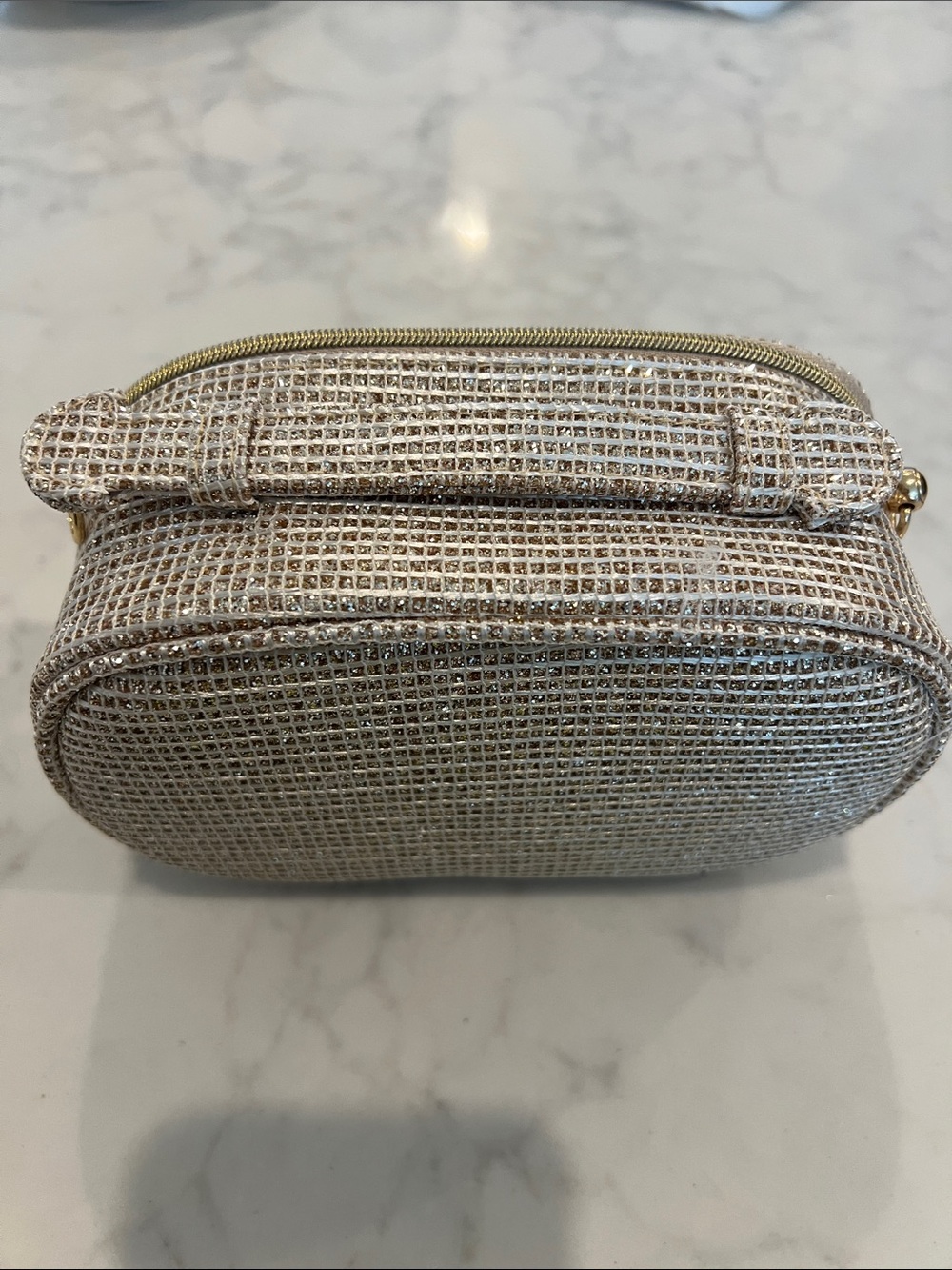 Dior Metallic Gold Glitter Cosmetic Pouch with Star Emblem GWP - Picture 3 of 4
